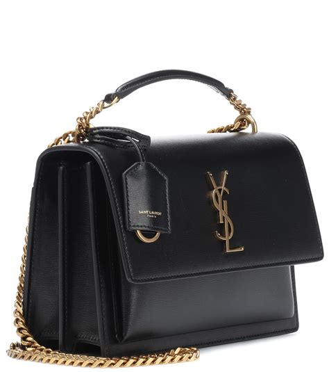 yves saint laurent shoulder bag black|Saint Laurent monogram bag.